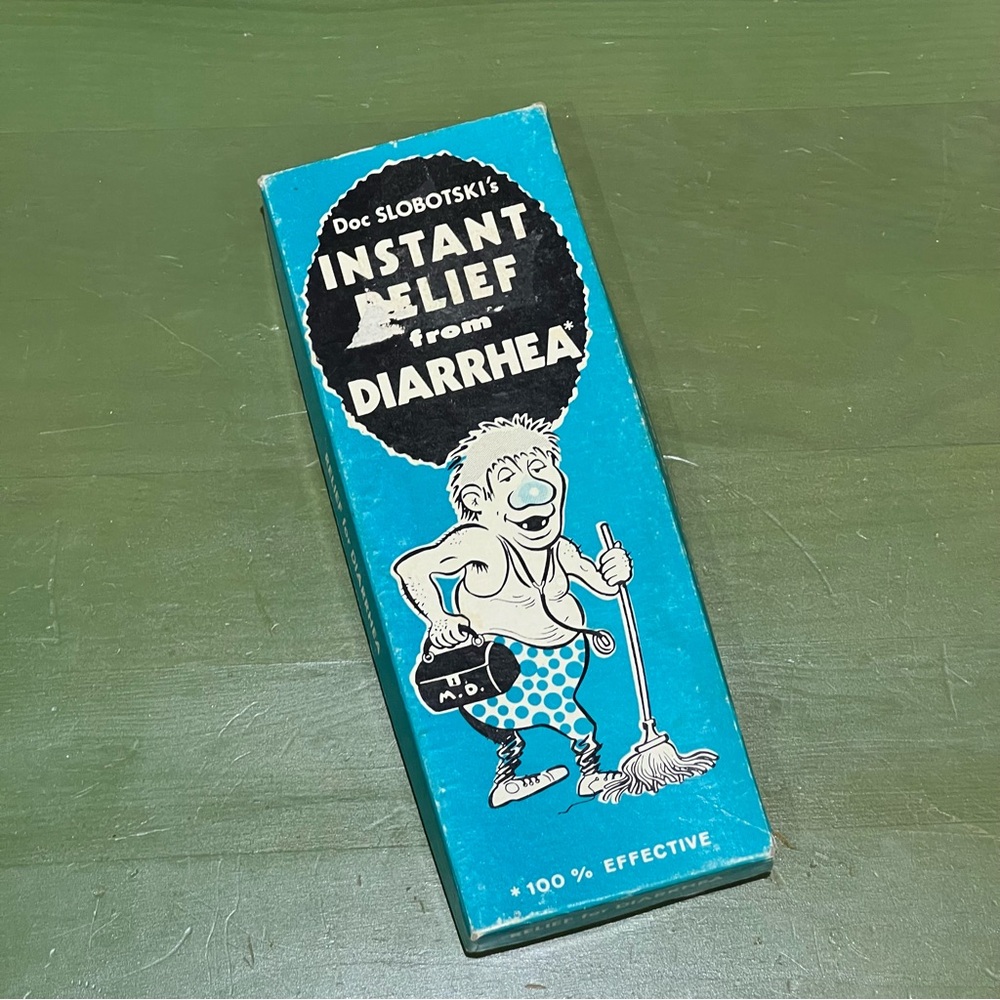 Vintage 1960s/70s Doc Slobotski “Instant Relief from Diarrhea” Gag Gift Box